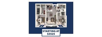 a rendering of a 3d floor plan starting at 525