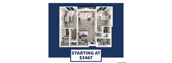 a floor plan of a 319 sq ft apartment