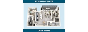 a floor plan of the lake views apartments
