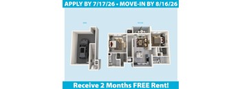 Apartment layout with a garage and second floor.