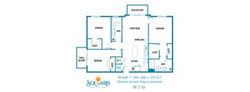 a floor plan of the galleria apartments