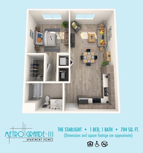 a floor plan of a 1 bedroom 1190 sq ft