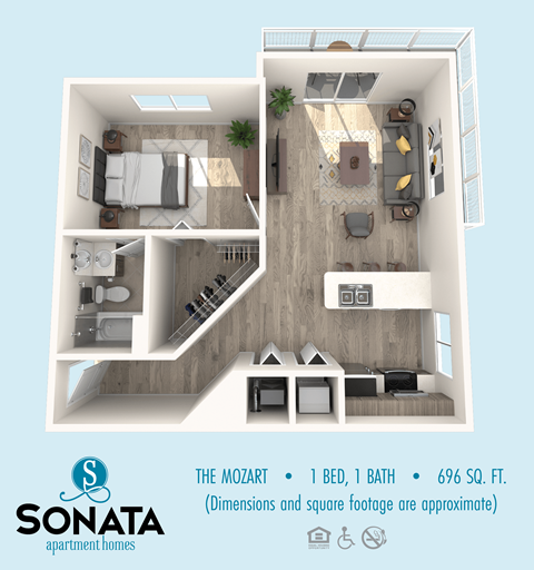 Sonata Apartment Homes_1 Bedroom