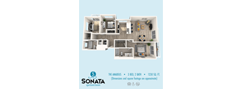 Sonata Apartment Homes_3 Bedroom