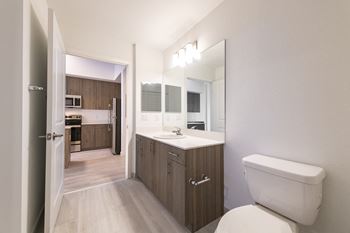 a bathroom with a toilet and a sink and a mirror