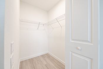 A white door is on the right side of the image.