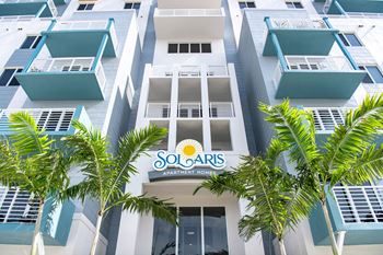 the facade of the solaris apartment hotel