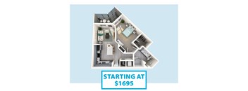 A diagram of a house layout with the text "STARTING AT $1695" below it.