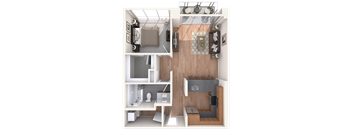 Renovated One Bed, One Bathroom Apartment home.