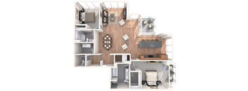 Newly Renovated corner 2 bed, 2 bath split floor plan