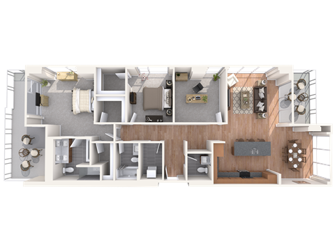 Newly Renovated 3 bed, 2.5 bath apartment home