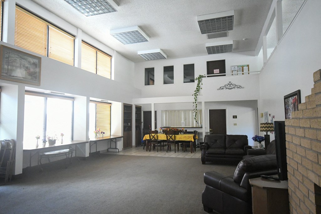 a view of the living room and dining room from the kitchen