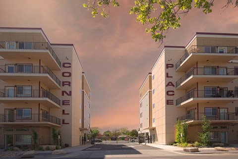 Two apartment buildings named Cornell and Ace are shown.