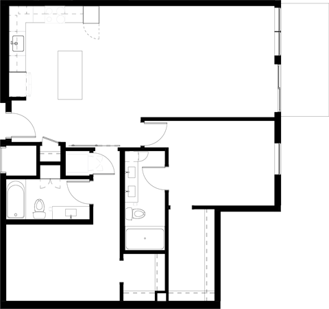 a floor plan of a house with a green background