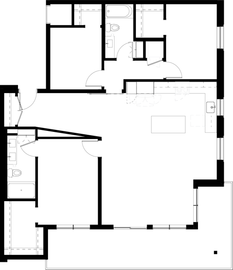 a floor plan of a house with a green background