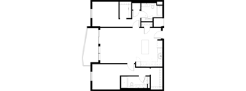 a floor plan of a house with a green background