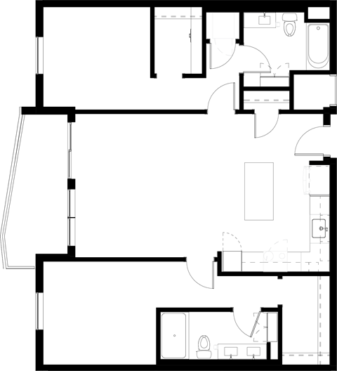 a floor plan of a house with a green background