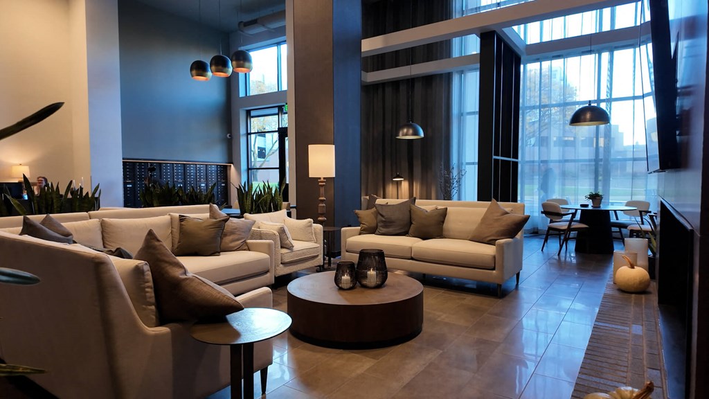 Lobby with Concierge at The Pearl, Fort Wayne, IN