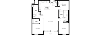 2 bedroom 2 bath H at The Pearl, Fort Wayne, IN 46802