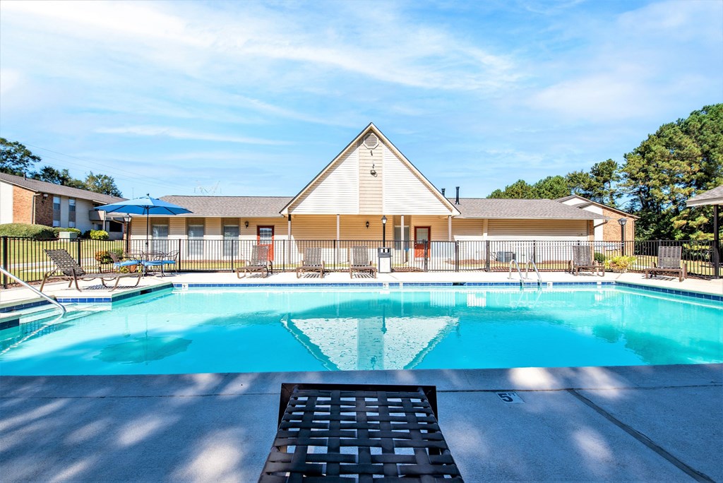 the swimming pool at our apartments