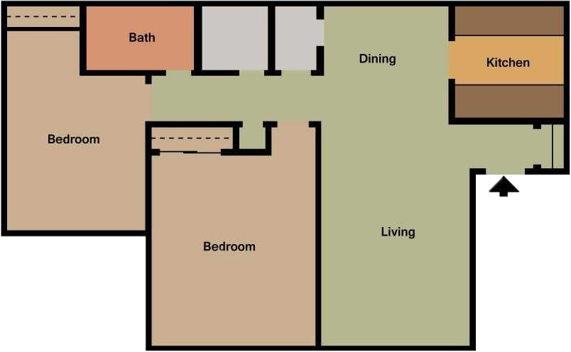 2Bed - 1Bath