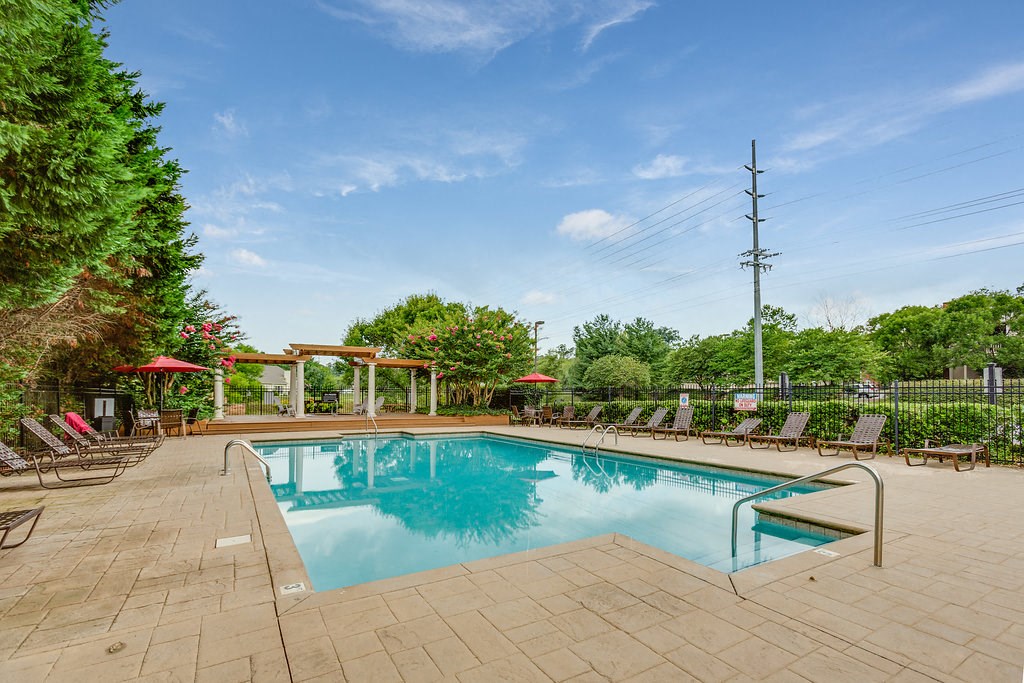 the swimming pool at our apartments