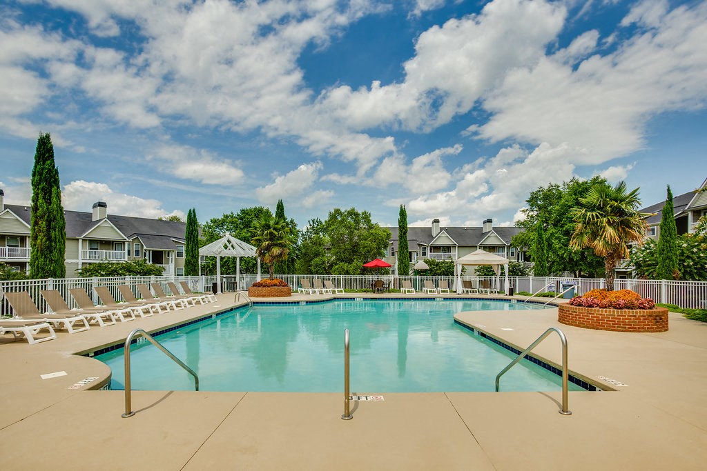 the swimming pool at our apartments
