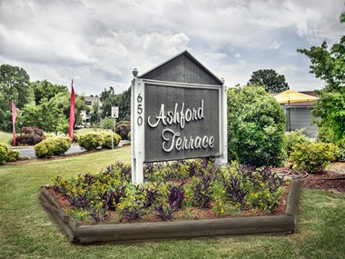 Ashford Terrace Apartments sign Huntsville, AL