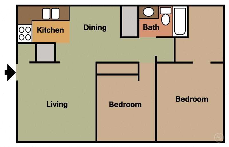 2 BED 1 BATH