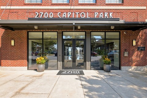 The front of a building with the address 2700 Capitol Park.
