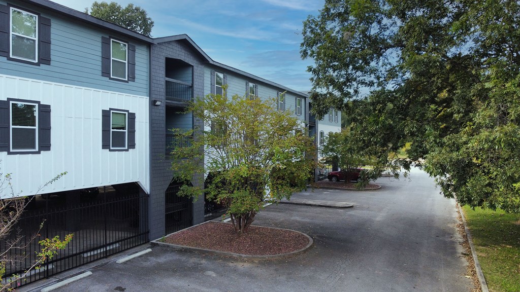 our apartments are located in a quiet neighborhood with trees