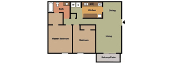 High Country Apartments Two Bedroom One Bath Tuscaloosa, AL