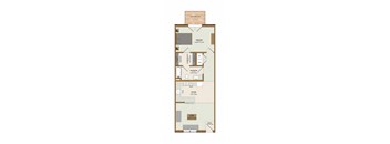 One Bedroom Apartment Floor Plan