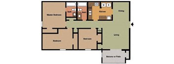 High Country Apartments Three Bedroom One Bath Tuscaloosa, AL