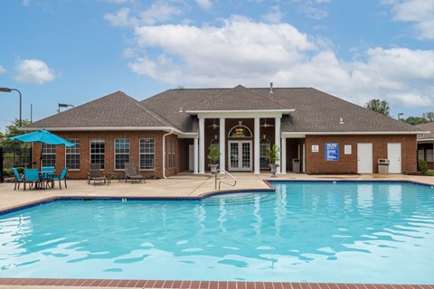 the swimming pool at the falls at borough park apartments