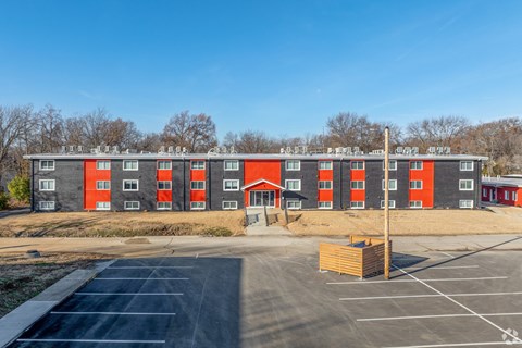 Parking Lot at University Digs Apartments, Kansas, 66762