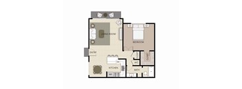 Aspen Floorplan at the Aspens Fairhaven, Santa Ana, California.