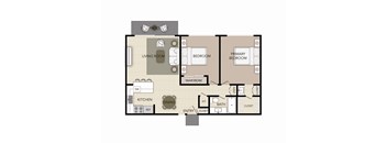 Cottonwood Floorplan at the Aspens Fairhaven, Santa Ana, California.