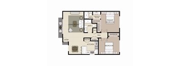 Cottonwood Floorplan at the Aspens South Coast, South Coast Metro, California.