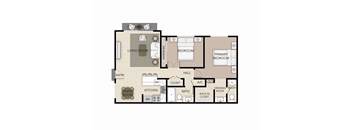 Dogwood Floorplan at the Aspens South Coast, South Coast Metro, California.