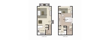 Evergreen Floorplan at the Aspens South Coast, South Coast Metro, California.
