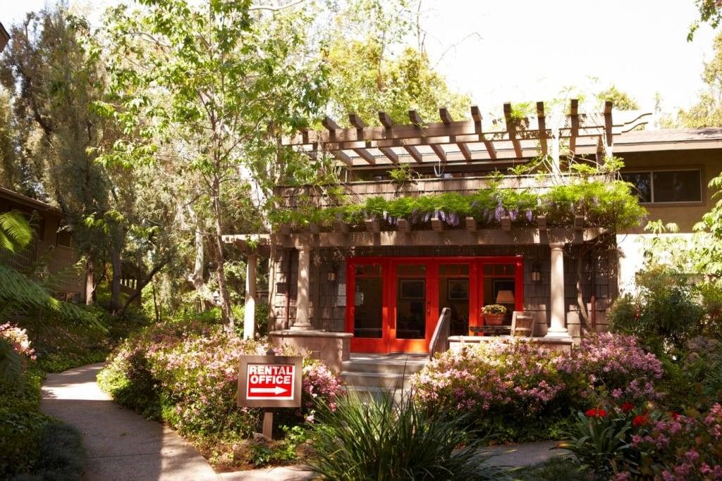 Rental Office Exterior at The Aspens Fairhaven, California