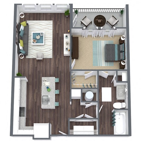 1 bed 1 bath C at Smith and Porter, Georgia