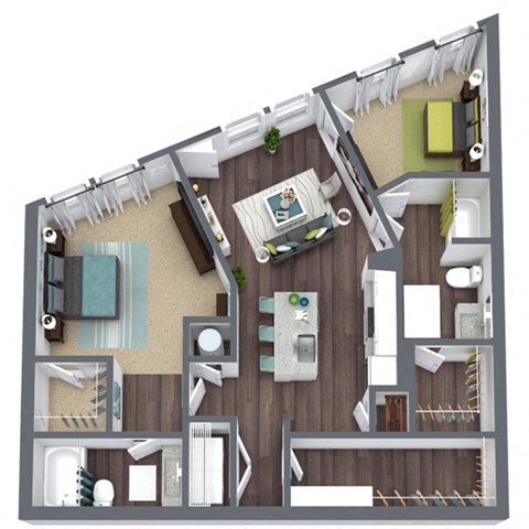 2 bed 2 bath D at Smith and Porter, Atlanta, GA, 30313