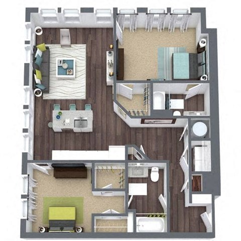 2 bed 2 bath E  at Smith and Porter, Atlanta, GA