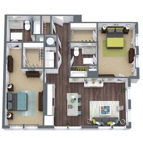 2 bed 2 bath Gat Smith and Porter, Atlanta, Georgia