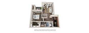 1 bed 1 bath B at Heatherstone, Dallas, TX, 75287