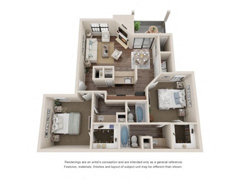 2 bed 2 bath C at Heatherstone, Dallas, 75287