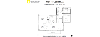 the floor plan of unit h floor plan three bedroom 2100 sq ft