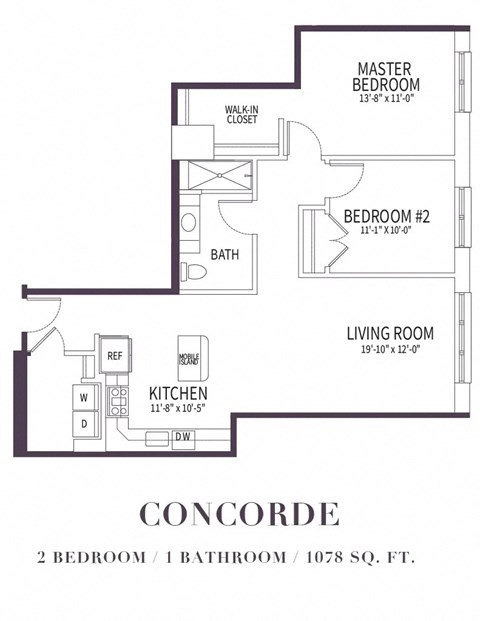 a floor plan of a bedroom floor plan with a bathroom and a living room